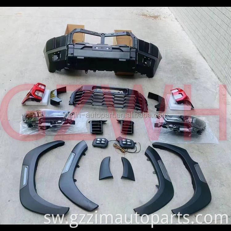 Mbele ya plastiki na nyuma bumper grille kamili seti za mwili kwa Hilux 2021